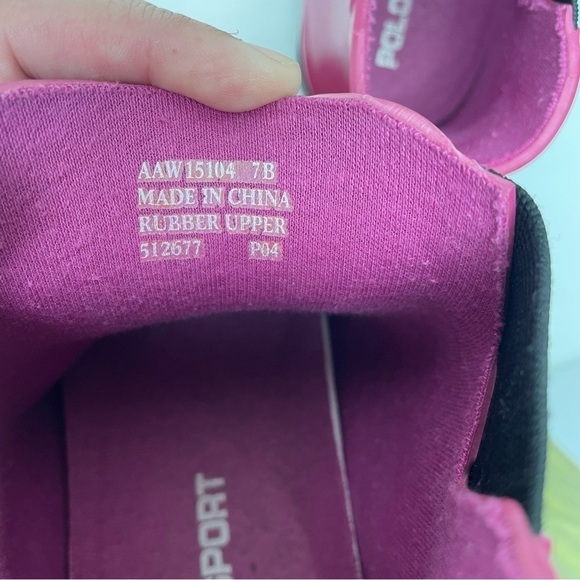 Polo Sport Ralph Lauren Pink Rain Boots Women’s Size 7 - Picture 7 of 8